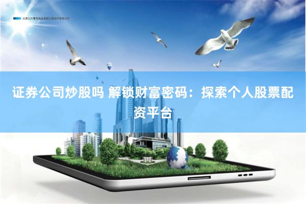 证券公司炒股吗 解锁财富密码：探索个人股票配资平台